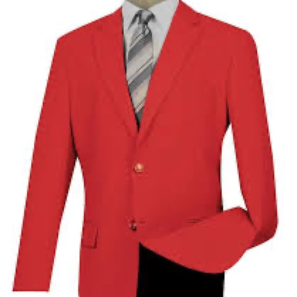 NWT Chaps Men's Red Linen Blend Modern Sport Coat Blazer
